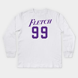 FLETCH 99 LA Lakers Style - Purple/White Kids Long Sleeve T-Shirt